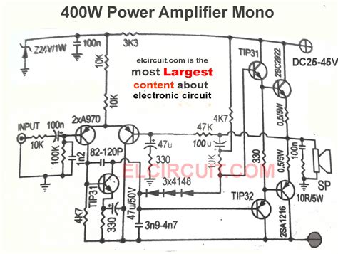 1200w Power Amplifier Circuit Diagram