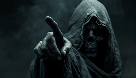 Premium Photo | Grim reaper pointing finger