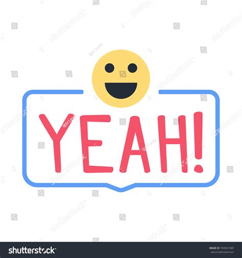 Yeah Badge Stamp Emoji Funny Face Stock Vector (Royalty Free) 704501389 | Shutterstock