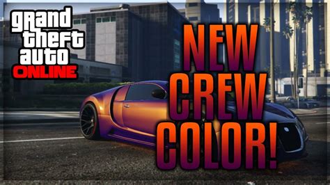 GTA 5 Online - Modded Crew Colors (June 2017 Ep1) - YouTube