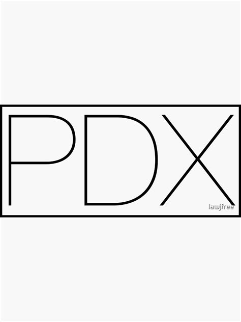 "PDX | Portland, Oregon - Box" Sticker for Sale by lawjfree | Redbubble