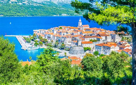 Korcula Island In The Adriatic Sea Croatia Aerial Foto 1920x1200 ...