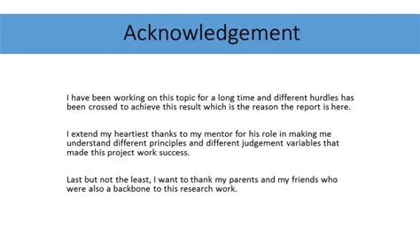 5 Professional Examples of Acknowledgement for Presentation ...