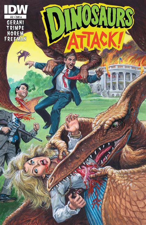 Dinner @ the White House | Dinosaur, Comic book covers, Horror comics