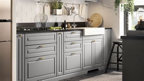 Trendy and traditional – BODBYN grey kitchen - IKEA