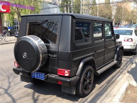 Mercedes-Benz G500 is a matte black SUV in China - CarNewsChina.com