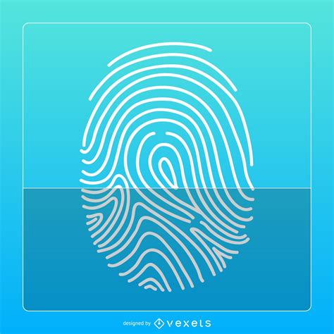 Blue Fingerprint Icon Design Vector Download