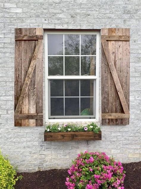 Wood Shutters, Rustic exterior cedar shutters- "Board and batten" in ...