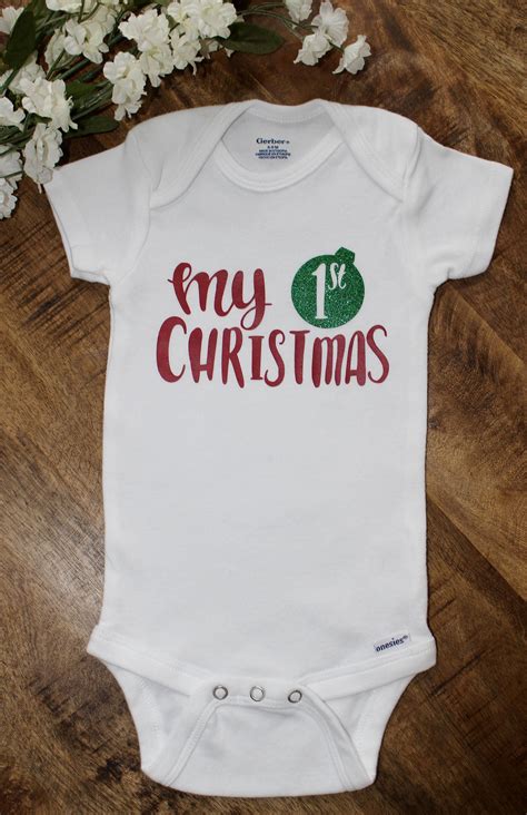 Baby 1st Christmas Onesie My 1st Christmas FREE SHIPPING | Etsy | Christmas onesie, Onesies, 1st ...