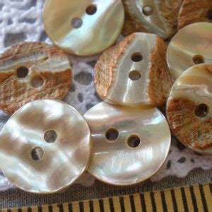 15MM Abalone Shell Buttons Natural 5/8 24L Pearly Rose Rainbow MOP Sewing 2 Hole Sew on Bulk ...