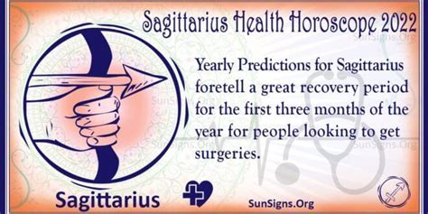 Sagittarius Health And Fitness Horoscope 2022 Predictions - SunSigns.Org