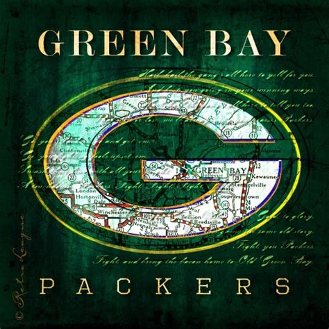 Green Bay Packers City Map Packers Fight Song Perfect