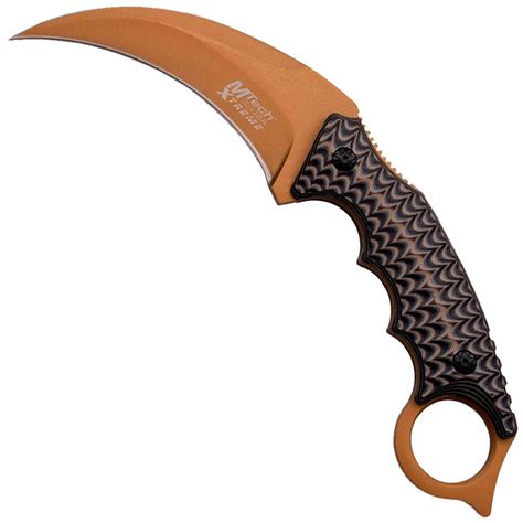 MTech Xtreme Karambit Tactical Knife - Gold | camouflage.ca