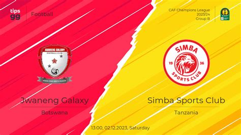 Jwaneng Galaxy vs Simba Sports Club 02.12.2023 at CAF Champions League ...