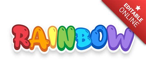 Rainbow Text Style Effect | Font Generator