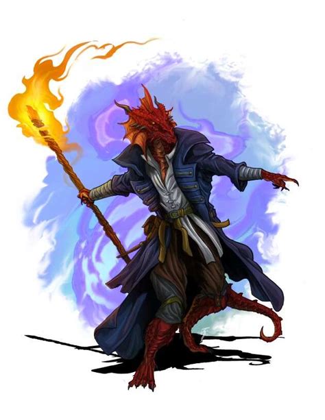 Character Art - Red Dragonborn Sorcerer - RPG Stock Art - John Latta ...