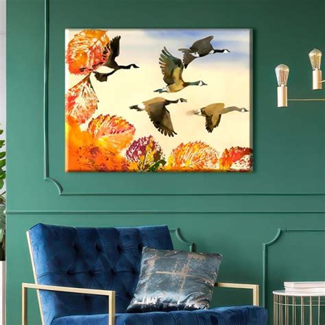 Flying Birds Canvas Wall Art - Nature Canvas Wall Art Painting – Aesthesy