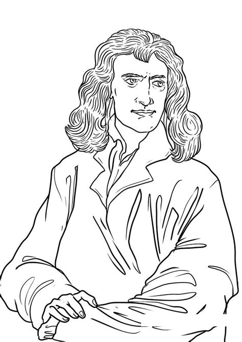 Sir Isaac Newton Inventor Coloring Page Craft Or Post - vrogue.co