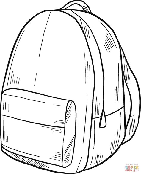 Backpack coloring page | Free Printable Coloring Pages