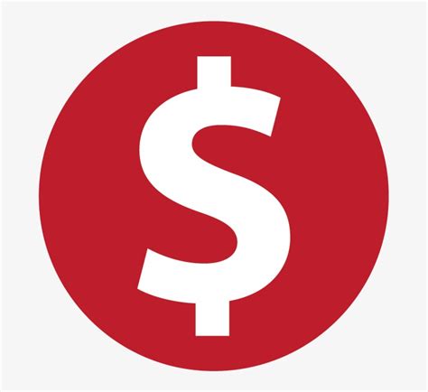 Download Transparent Red Dollar Sign Png - Dollar Sign Icon Red - PNGkit