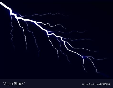 Lightning electric thunder storm Royalty Free Vector Image