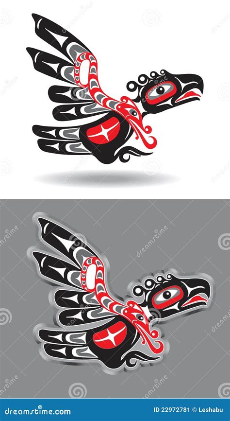 Eagle Or Thunderbird In Native American Style Stock Image - Image: 22972781