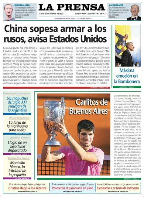 Periódico La Prensa (Argentina). Periódicos de Argentina. Edición de ...