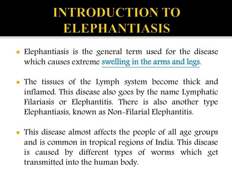 Elephantiasis : causes, symptoms, diagnosis and treatment