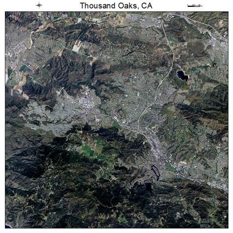 Aerial Photography Map of Thousand Oaks, CA California