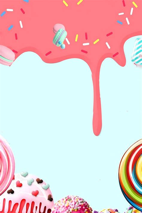 Small Fresh Sweet Candy Poster Background Material Wallpaper Image For ...