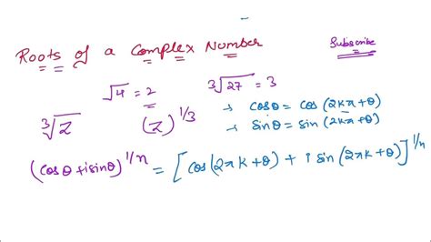 Roots of a Complex Number II Roots of Unity - Concept II Complex ...