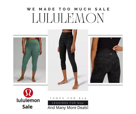 Lululemon Sale - We Made Too Much Sale, Lululemon Outlet & More ...