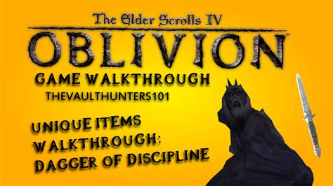 Oblivion: Unique Weapons Walkthrough - Dagger Of Discipline - YouTube