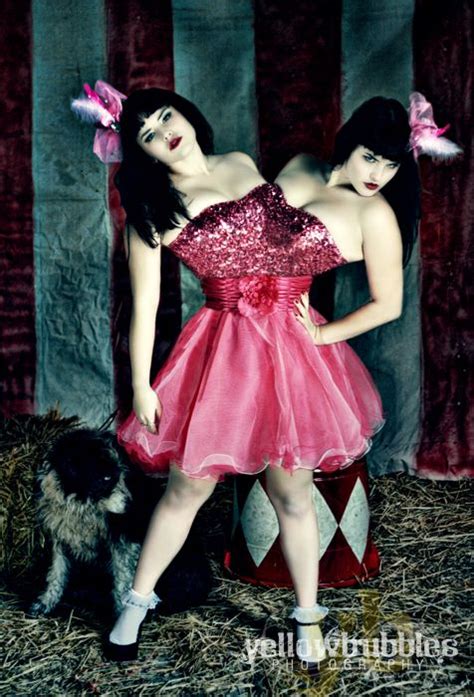 Circus - Siamese Twins by TemiraYellowBubbles.deviantart.com on @deviantART Strapless Dress ...