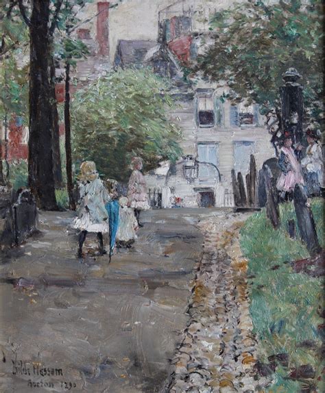 Childe Hassam - Copp's Hill, Boston, 1890 | Inventory | WOLFS Fine Paintings and Sculpture