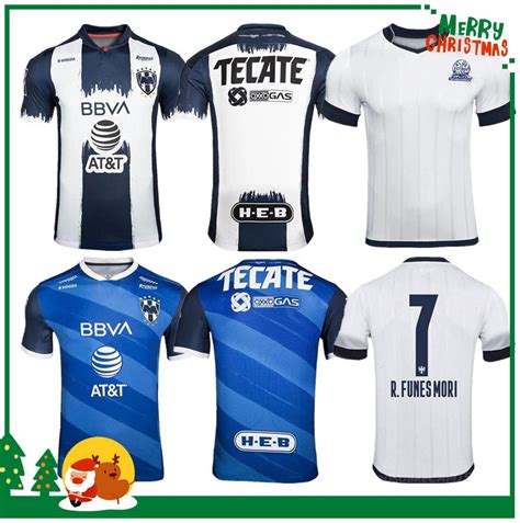 2021 2020 2021 Mexican Club Rayados De Monterrey Home Away Soccer Jersey 75th Anniversary ...