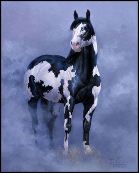 Chuck DeHaan's - Black Overo | Horse painting, Horses, Horse drawings