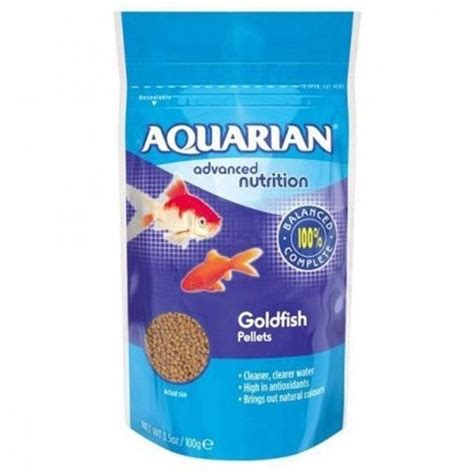 Aquarian Goldfish Pellets Fish Food 100g - Aquarium Supplies from Discount Leisure Products UK