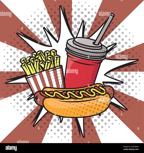 delicious fast food pop art style Stock Vector Image & Art - Alamy