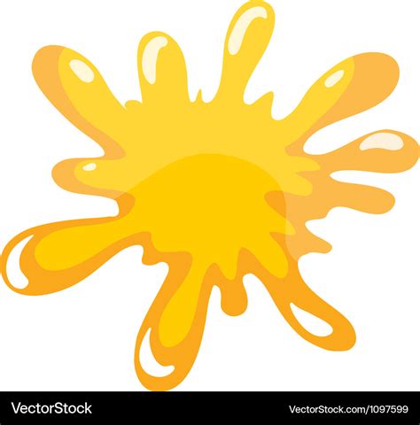 Yellow color splash Royalty Free Vector Image - VectorStock