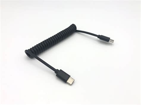 Coiled USB-C to USB-C Cable – Keebio