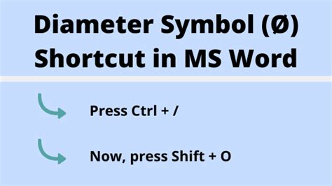 Typing Diameter Symbol [Ø] in Word/Excel – slash O - Software Accountant