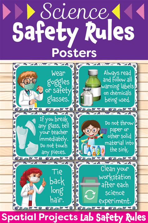 Science Safety Rules Posters | Science safety, Science safety rules, Science lab safety