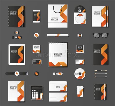 Mock up vector set. stock vector. Illustration of layout - 78870377