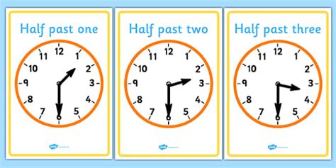 Analogue Clocks - Half Past (teacher made) - Twinkl