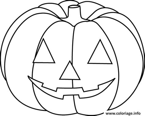 Coloriage Citrouille Halloween Facile Simple Enfant Dessin Halloween Citrouille à imprimer