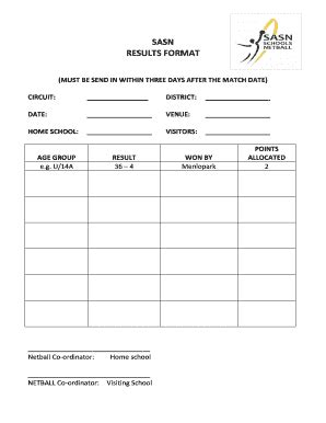 Result Format - Fill Online, Printable, Fillable, Blank | pdfFiller