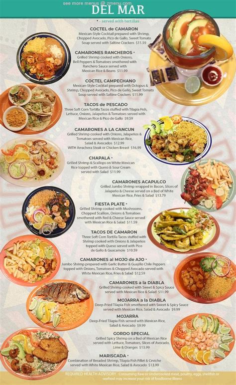 Menu at Cancun Restaurant, Lubbock