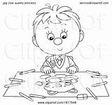 Cartoon Boy Coloring Licensed Clipart By Alex Bannykh 1817548 sketch template