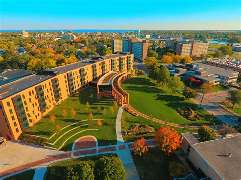 Stunning aerial shot of the UW-Oshkosh campus : ImagesOfWisconsin